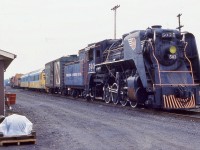 Back in the fall of 2001 I made a trip up north. A stop at North Bay found a CP crew with a couple of SD40-2’s moving around some historical ONR rolling stock in the yard, including a TNO steamer, ONR 40’ boxcar and a couple of surviving European built “Northlander” cars. 