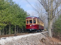 Former TTC Peter Witt street car out for a run during the Halton County Radial Railway's
just before Christmas 2015.