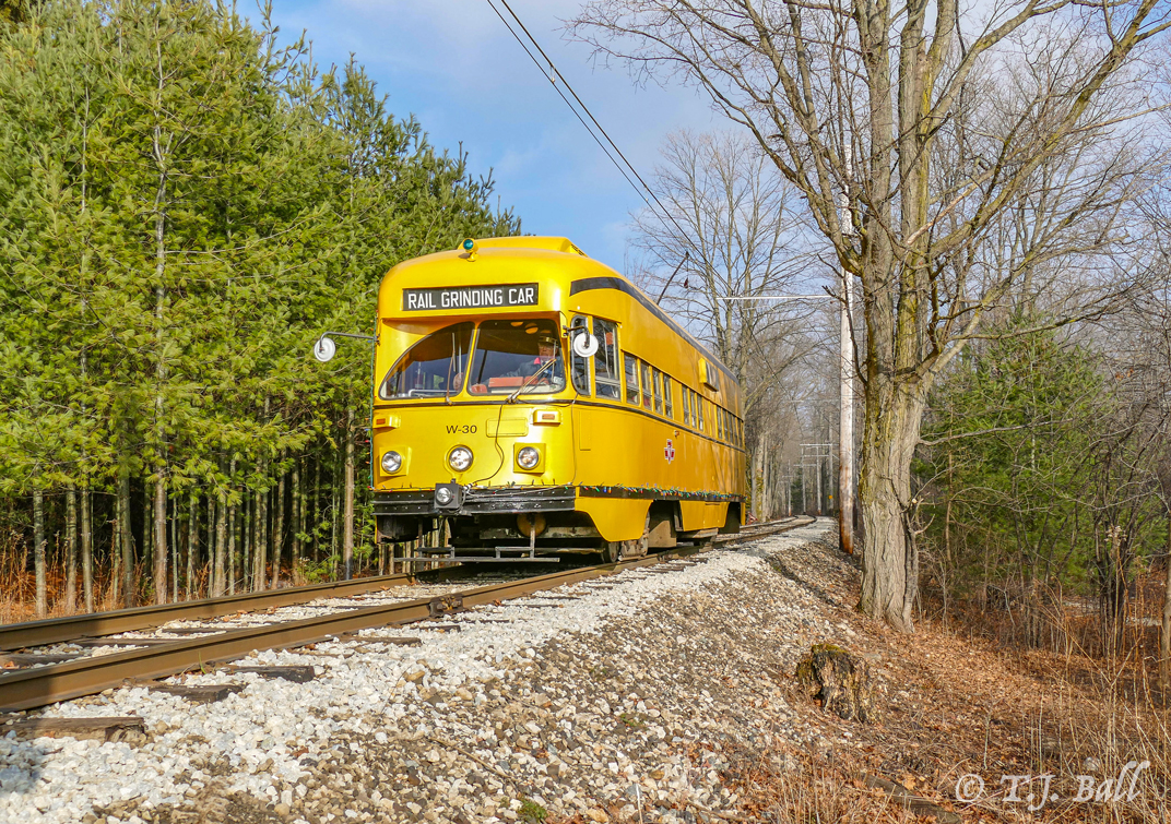 Former TTC Rail Grinder, built in 1946, on display at the Halton County Radial Railway
in Milton, ON.