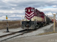 The OSR switches out their train across Thomas St. prior to heading for Putnam.