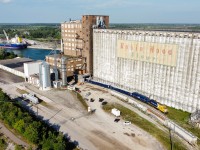 The ONR Handmaids Tale Special is pictured backing in to the compound at the Robin Hood Flour mill in Port Colborne.  