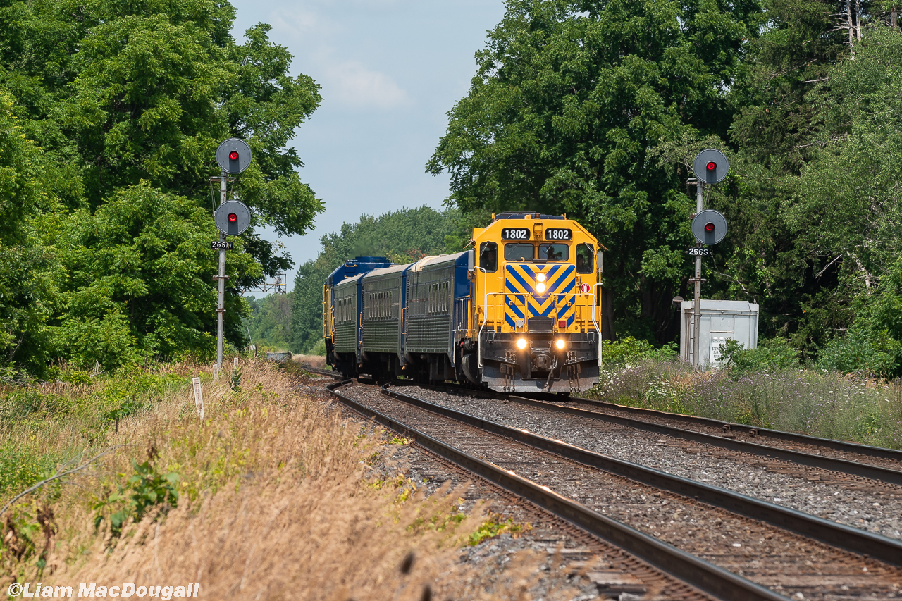 ONR Extra Train 999 (running under the ID CN P30031 19)  is on extremely rare mileage for any sort of ONR equipment as it makes it's way westbound on the CN Halton Sub bound for Port Colborne, where it will act as a prop in the filming of "The Handmaid's Tale".