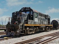 Trillium Railway's 1842 an MLW RS-18 sits at Tillsonburg enjoying a day off.  Unit would be retired in 2020.