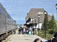 The 45 hour journey from Winnipeg, MB has come to an end with an on-time arrival of VIA 693 which has backed into the station at Churchill, MB on this clear and sunny August 2nd morning. Passengers have detrained and mill about waiting for checked baggage, and/or their shuttle to a local motel or lodge. The talk of seeing a polar bear, beluga whales, and the northern lights while in the remote Manitoba town is buzzing as folks go their separate ways after riding together in close quarters for the last few days. Once in Churchill you don't have to go very far to enjoy the first of many local sites. Parks Canada houses and conducts tours of Northern Manitoba life, and wildlife in a hands-on museum right inside the refurbished lower level of the Churchill train station.