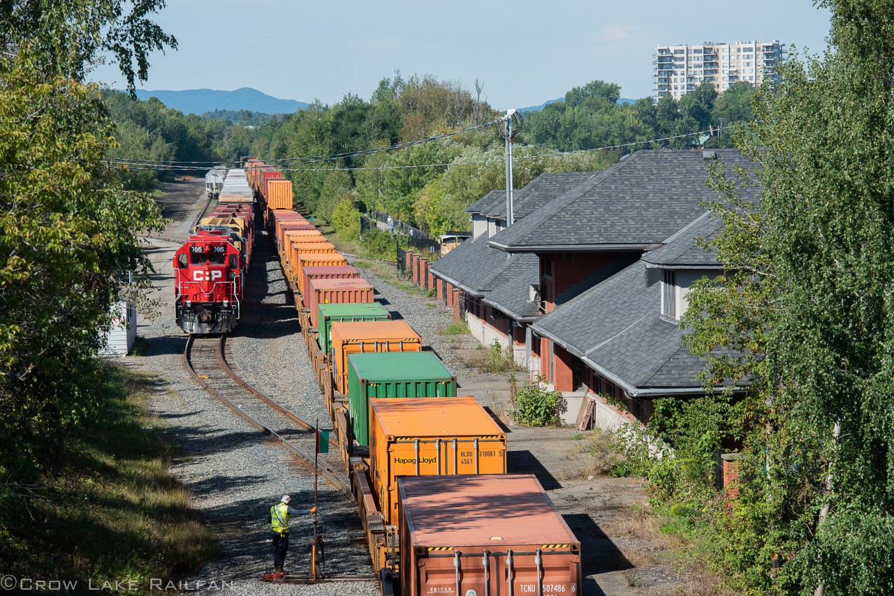 I set out on quite a journey yesterday. 4 hours from Ottawa to Sherbrooke, QC to catch the last of the CMQs on home rails. To my disappointment I saw a post the previous day that 3817 had been lifted and sent back to Montreal. Not wanting to waste a trip I planned out about a week in advance I still made the journey. (With only 15 minutes to spare) To my surprise it had been replaced with another geep. CP 3015 had followed me after being used in Smiths Falls. It has only a couple months of service since being rebuilt in the states.

Here G22 waits on CP 223 to depart before heading to Megantic.