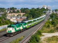 For GO railfans, not much is more refreshing to see then a F55PH 2L10 (2 locomotives, 10 coaches). Prior to the installment on the London GO train, I had only ever seen it once before and I never thought it would happen again. When the first one was reported, I knew I had to get the train asap. This was the 3rd day of 2L10 operations on the London GO and it was worth the wait from delays the train encountered. Of course, the London GO is now overshadowed by the 2L12 on the Niagara GO every weekend but for me, the 2 F59s and 10 coaches brings back memories of my childhood. 