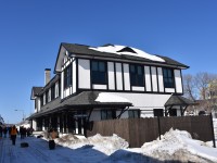 CN's Sioux Lookout, ON station is looking grand in this late winter shot. It was rather cool walking in the shadow of VIA #2's consist as I made my way down the platform to grab as many photos as possible during the scheduled stop. Many of the passengers stepped off the train and got right back on after getting a quick breath of the frosty cold air.