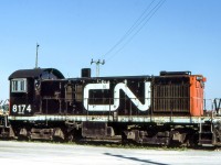 (Doug Boyd photo from the Robert Farkas collection.) CN 8147 is in Toronto on September 1, 1986.