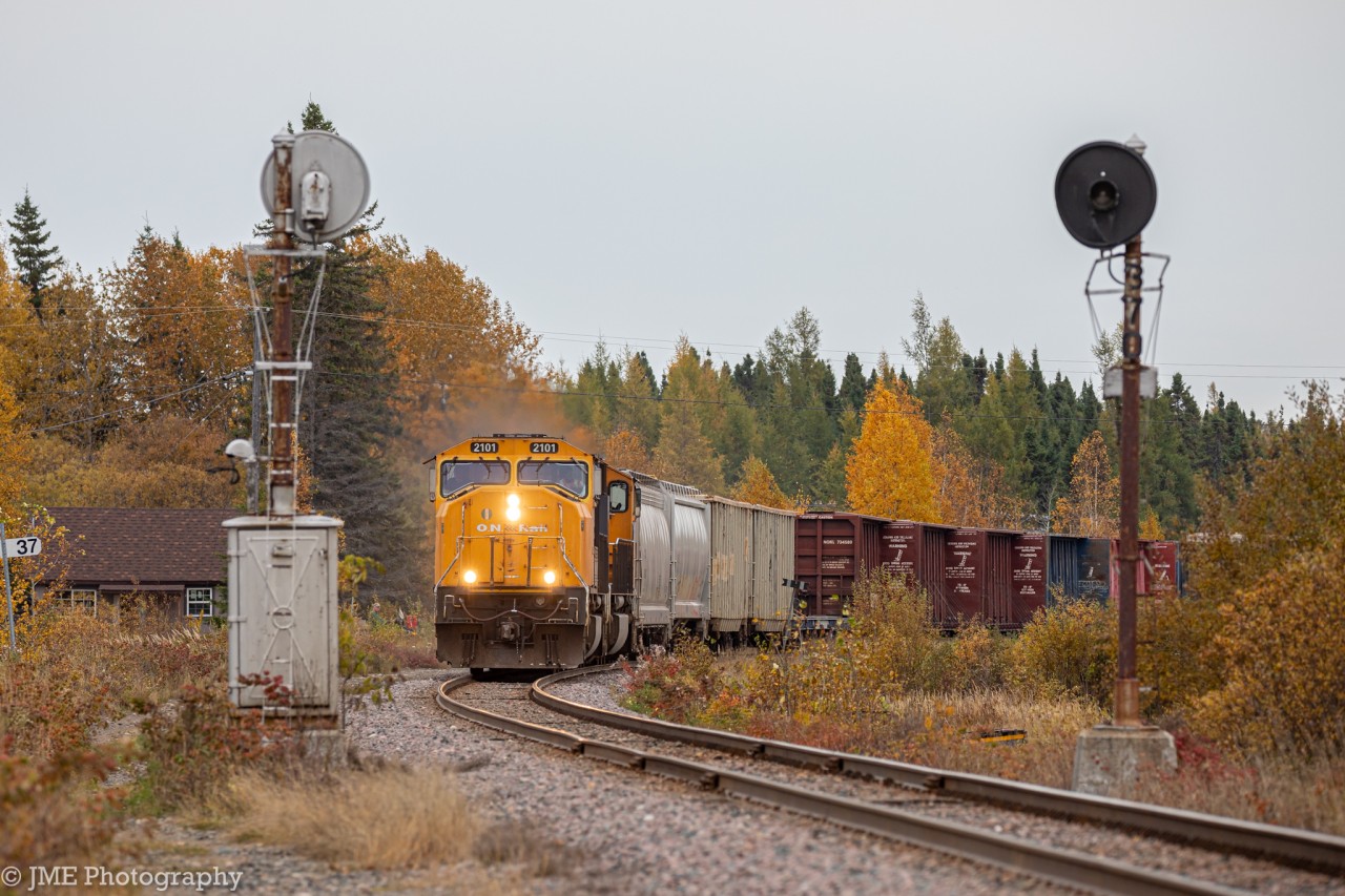 ON 213 approaches a cut of deactivated searchlight signals, which are still standing on the Ramore Sub which kind of shows you what the ONR used to be like in the earlier days.