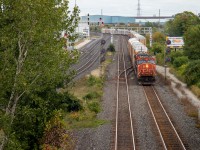 CN L517 crawls out of the CN Oshawa yard and onto the Kingston sub with CN SD70I class leader (CN 5600) leading a DC Gevo (2233) and a GP40-2WL (9639), along with over 100 cars of autoracks and general manifest. The searchlights at Mile 304 of the Kingston sub are the last ones in the area, with the CN Pickering Jct ones not shootable and the other nearest absolute signal searchlights being Mile 278 (Clarke). In 2021, CN Liverpool (Mile 311) was replaced with LEDs as well. With CN actively replacing searchlights all across the system, I can't imagine these sticking around for years and years to come. I hope I am wrong...