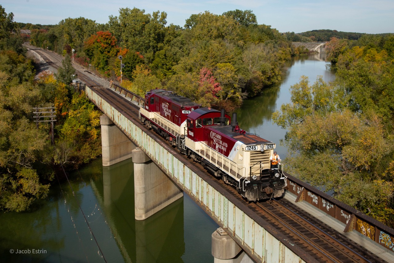 OSR 1245 heads West lightpower along the Galt Sub on its way back to the old Woodstock Station awaiting the arrival of H88 with the 7307E