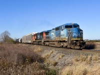 IC 2466 the only active "Blue Devil" leads train 509 back to London, ON., from Sarnia. I've seen 509 come into Sarnia with less than 10 cars before but seeing this lash up came into Sarnia as light power which is a first for me.