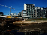 VIA 63 has wrapped and unwrapped F40s as it passes the Peel Basin.