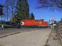 OSR's St. Thomas job departs it's namesake city after interchanging cars with CN.