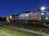 A43431 07 making a lift at Brantford after arriving with 10 and setting off 9. IC 2466, CN 5706, and CN 7509 were making easy work of things!