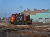 Although its a regular, day to day operation, catching 7304 can be somewhat tedious. Only running from Parkdale Avenue to the connecting track to the East of Ottawa Street, it's area is fairly limited and usually obscured by cars in the yard in Parkdale. Today however, luck shined on me, after watching the NSC 44 Tonner move around and Parkdale being next door, the decision was pretty clear. It still amazes me that 7304 has spent almost the last 4/5 years living at Parkdale. I could almost sit there all day and listen to the 12 cylinder do its thing. 