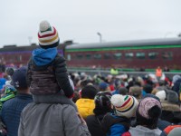 What's more Canadian than kids wearing Hudson's Bay touques coming to see the CP holiday train? I was at Cochrane, Alberta to see the train and spotted this family and decided to be a be a artistic with the camera, rather than just another shot of the train.