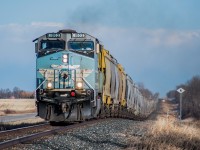 An unexpected sight coming home from a shopping trip in Brandon was CEFX 1002 heading west out of Minnedosa with grain empties. This train was a  single unit that used a manned helper on the tail end coming out of Minnedosa because of the intense grades. While spotting the elevator in Shoal Lake the engineer trainee was honing his skills with the constant push-pull movements.