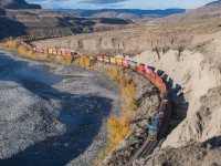 IC 2466 leads Q102 towards Kamloops on the Ashcroft subdivision. The train would later meet a westbound coal train at Savona BC and continue to Kamloops where a new crew would take it further east