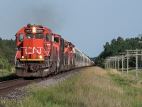 IC 6264 leads A439 toward Winnipeg with 4/5 units being from the DMIR going for service and inspections. 