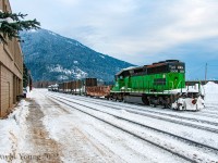 Paused out front of the depot in downtown Revelstoke during yard spreading operations seen <a href="http://www.railpictures.ca/?attachment_id=43064"> here,</a> SD40-2 CITX 3008 showcases her former owners colours as she idles away with a string of random local cars consisting of an OCS gon followed by 3 bulkhead flats presumably destined for Bell Pole west of town with 4 tank cars of propane for the local fueling company bracketing a b/o coal hopper. CITX 3008 would be purchased by Norfolk Southern and sport painted up in an Operation Livesaver scheme in late 2013/ early 2014, retired and sold in July 2020 to Progress Rail and appears to be have been scrapped as of 2021.