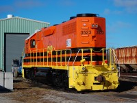 GEXR GP38-2 3523 at Goderich, ON on Jan 14/23.