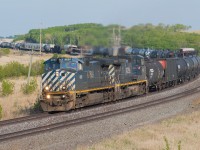 BCOL 4650 and BCOL 4652 lead A405 in late afternoon light with the tail end at Stenberg continuing toward the Qu'Appelle Valley. 