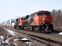 January 29th @ 12:08, CN Z120 by Springhill Junction with CN 2877, CN (EF-644zf AC44C6M - my first photo of one of these rebuilds) 3305
+ DP CN 3909 facing backwards. Note the improved view at S'Hill Jct thanks to ongoing rail replacement in the siding that has flattened the lineside foliage.
See also https://www.flickr.com/photos/148537131@N07/52656460736/in/dateposted-public/ (trailing unit)
and https://www.flickr.com/photos/148537131@N07/52655975827/in/dateposted-public/ (DPU)