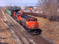 View of 449 that used to run between MacMillian Yard and Niagara Falls as Daily trains back in 1996.