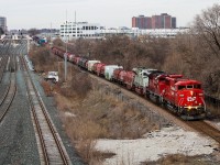 Another reason you should never rule out a train as a "night train" was the story of this 422. Originating out of Sudbury at 4pm on the 18th, most were discouraged from seeing it given the typical ~12 hour transit time from Sudbury on CP. This was doubly the case when it was confirmed past MacTier at 8pm that night. The confusion that arose the next morning when it wasn't in Toronto yet led to the realization that they tied it down in Buckskin overnight due to congestion in MacTier. Also noteworthy about this train was that the 6259 came up to Sudbury on a separate 421 to the 7032 and 7022, leading most to believe that it was just another unit for the Levack job. That plus the portable ditch lights that were installed 2 days prior made its lead all the more surprising.