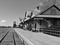 This station was built in 1912 by the Canadian Northern Railway to its Second Class depot plan and has served three railways: The Canadian Northern, Canadian National, and presently the Central Western Railway.