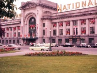 A late 50's photo of the Vancouver station to contrast with Paul O'Shells recent station picture. I believe, needs confirmation, that some kind of Royal visit had already happened or was going to happen. It certainly is well flagged. A space of 60 plus years between photos.