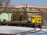 Since the NS coils currently being built are one of the key points of interest in southern Ontario railfanning of late, figured I'd get in on the fun. Here we see the NSC critter out and about, making a move among their storage cars over on the Coke Oven Leads out front of Dofasco. Currently among those cars are both painted and unpainted NS/NKLX coils (as Trenergy in St. Catharines isn't building hoods as quickly as NSC is building cars), with unpainted pictured here. They ended up pulling a tagged NSCX demo car out of the storage pile - for what reason, I have no idea.