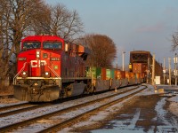 A train usually over late in the night, CP 132 came across today before sunset.