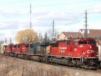 CP 134 with a 5 unit lashup with one CSX as second unit. 