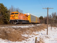 Foamers & foremen...
As CP 100 flew through Baxter with CP 8757 on point, they asked RTC about potential foremen on the tracks south of them. RTCs response was that they were "everywhere" and CP 100 immediately got to work contacting the foremen along the line to make sure the track was clear. Once everyone was off the tracks (foremen had work blocks from Spence to Bolton), CP 100 blasts through Palgrave, the K5LA on CP 8757 singing happily. Me and my friends certainly enjoyed this train after a month of overcast.