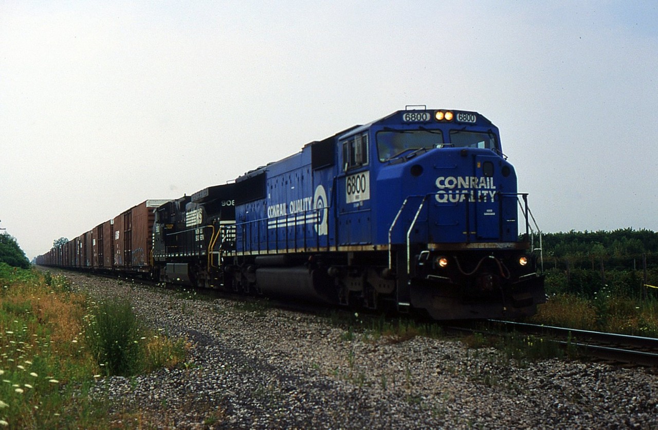 NS 328 through Jordan at Mile 16.5 CN Grimsby Sub back in 2002.