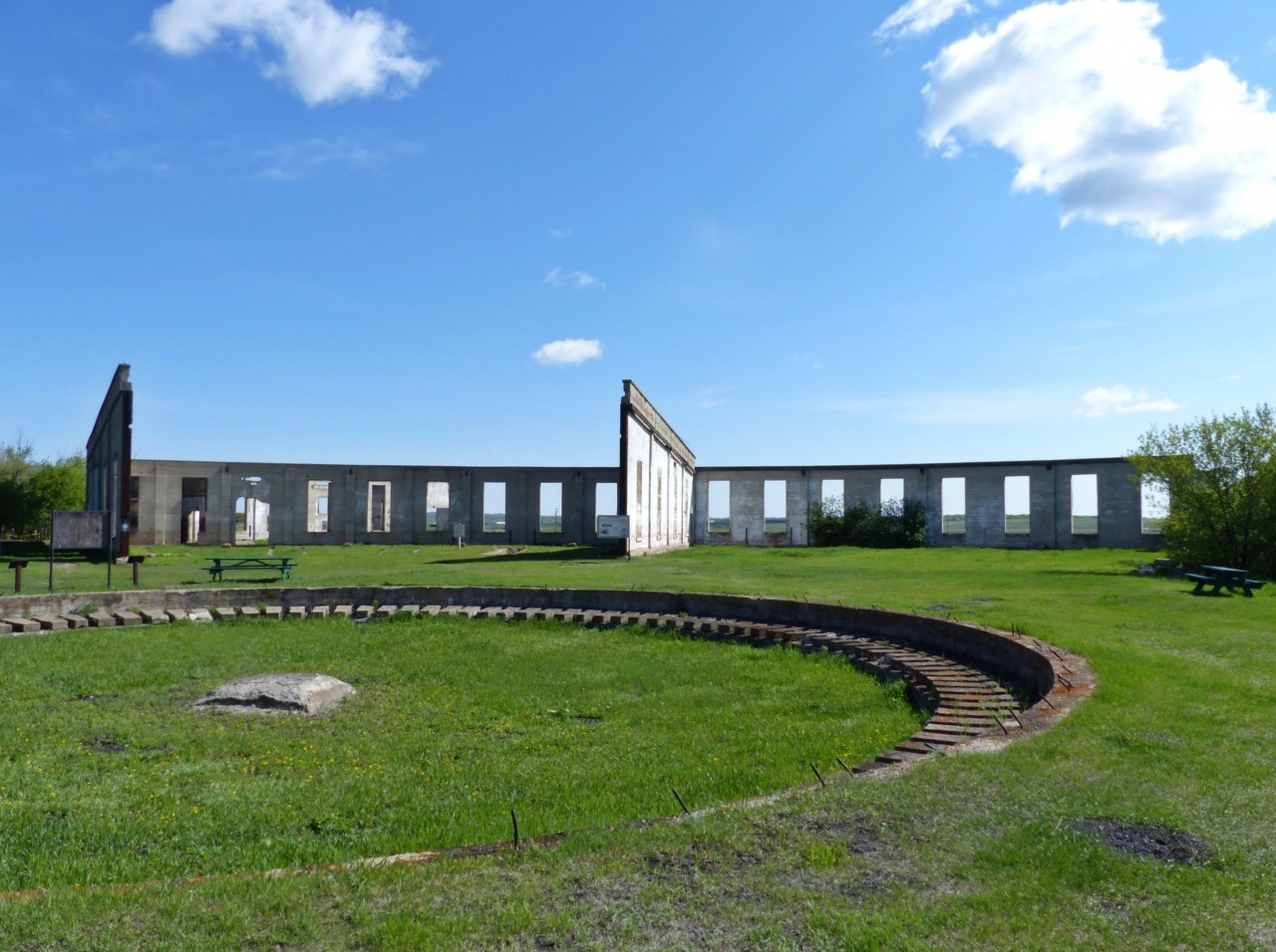 The Big Valley, Alberta roundhouse was built for Canadian Northern Railway in 1912, but saw little use after the 1920's and was abandoned in the 1940's. It was designated as a Provincial Historic Resource by Alberta in 2010.