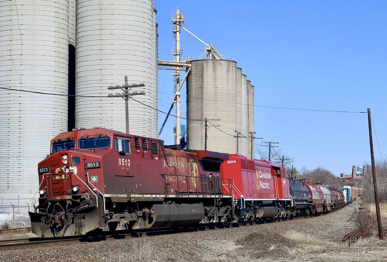After not straying far from Toronto since its arrival after a full overhaul. CP “red barn” SD40-2F 9014 got a chance to stretch its legs to Buffalo and back today as it is seen helping a very worn looking AC400, as they roll through Streetsville.