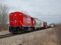 H61 with CP SD40F-2 9014 heading northbound back to Welland Yard after working at Southern Yard. 
