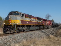 CP 7012 leads 237???  North through Milgrove on a very warm April afternoon.  This train was reported to me as a 237 but appeared to have came in to Buffalo as a late 132...the back 75% of the train was intermodal while the headend was cars from Hamilton and Welland.  With tomorrow marking the first day of the CPKC era, I was happy to have this as my last "CP" train.