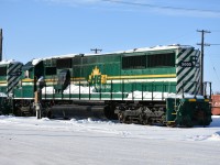 HBRY 5000 EMD SD50 (ex HBRY 5010, exx-NREX 5082, exxx UP 5082, nee CNW 7022) chills out in the yard next to the HBR diesel shop in The Pas, MB March 16, 2023. This unit was just 1 of 20 that I was able to view and photograph during my two days in this northern Manitoba community.