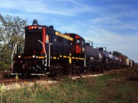 TRRY 108 heads southbound at WH Yard in Port Colborne heading to Feeder to set out the cars for CN.