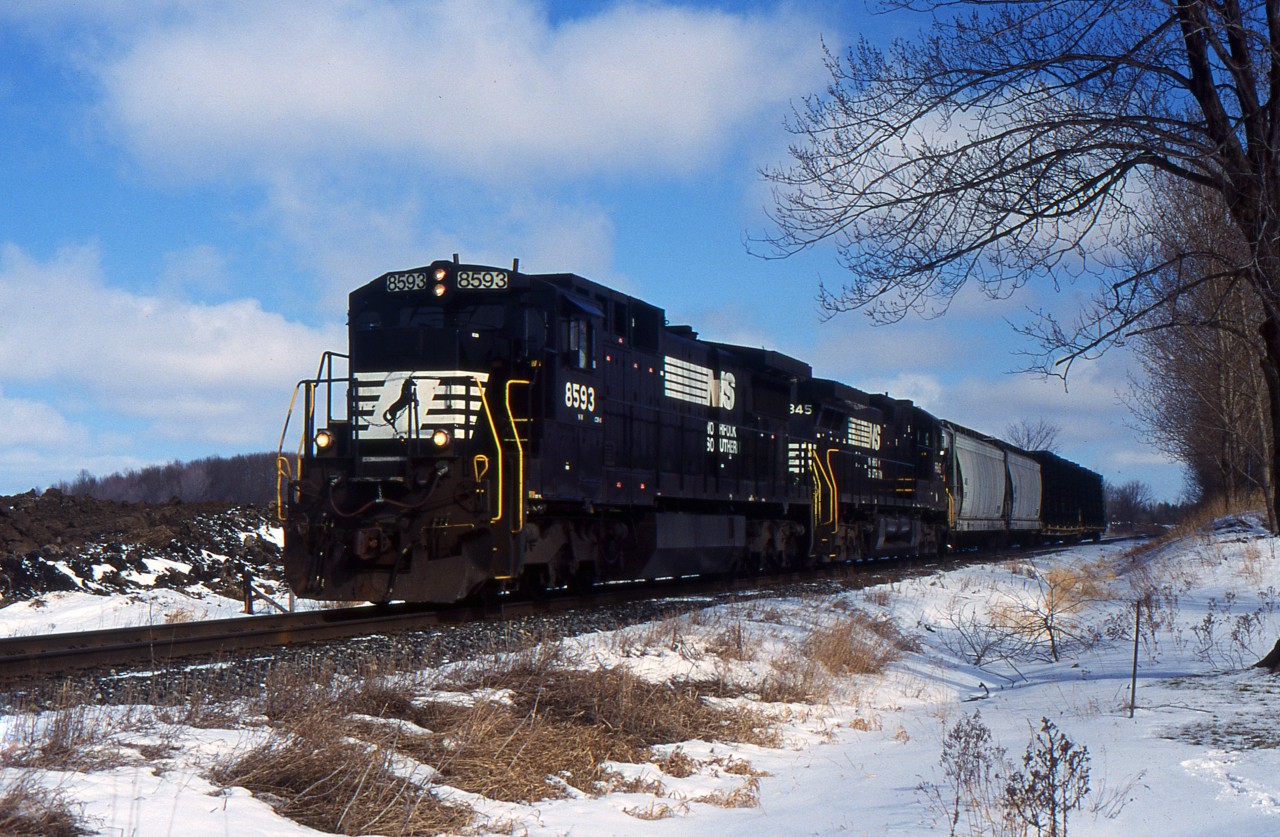 NS 328 with NS 8593 and NS 8845 approaching Lundy's Lane on the CN Stamford Sub.