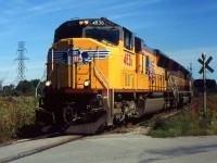 NS 328 with UP 4836 and WC 6625 and 0 cars through Port Robinson West in 2004.