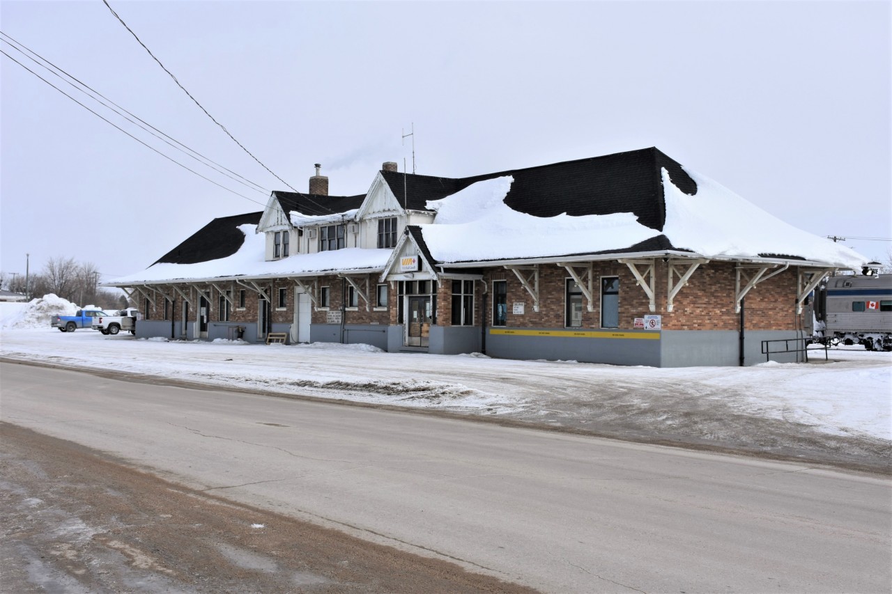 380 Hazelwood St. is the street address of VIA Rail's The Pas, MB railway station. VIA trains 690, 691, 692, & 693 all make stops here, and it is the home terminal of KRC's Pukatawagan Mixed.