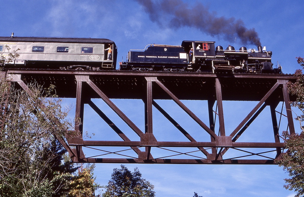 I so enjoyed the days of special steam excursions operated by the St. Thomas Central. Myself and a good railfan friend often tried to catch as many as possible while they lasted. This days excursion travel almost to the end of track in Delhi’s east end. After catching the train in Courtland we raced to the big bridge in Delhi for a shot. Wanted something different we raced down the hill to the creek not realizing how tight the shit was going to be. While my friend found a tree partly extending over the creek I chose a safer spot. Needless to say he got a better shot than me, but also ended up in the creek, lol. I’m sure today we are both happy to have gotten our shots, as today the line here is no more, and as of last year the bridge is gone as well. I’m sure for the crew this day the view was pretty nice and maybe an even a bit scary.