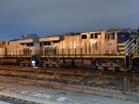 CN 3965 and CN 3945 are pictured tied down at Brantford after assisting a westbound up the hill earlier in the evening