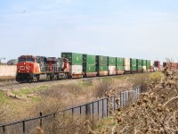 The daily CN 122 is pictured rolling through Milton with some not so exciting power but the scene was pretty cool in my opinion anyways. 