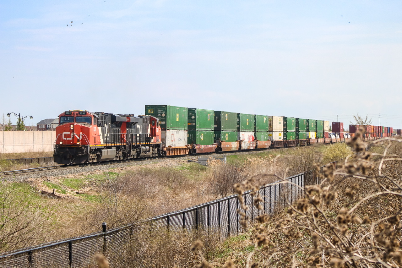 The daily CN 122 is pictured rolling through Milton with some not so exciting power but the scene was pretty cool in my opinion anyways.